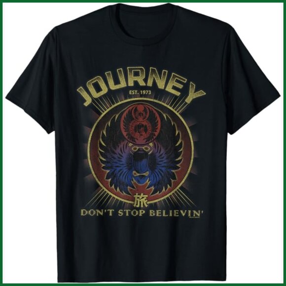 Vintage Band T-Shirt with Scarab Logo Lightweight Cotton